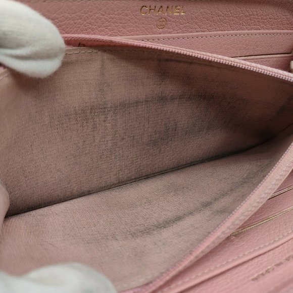 Chanel Zippy Wallet Coco Mark Pinks Leather - Picture 8 of 9